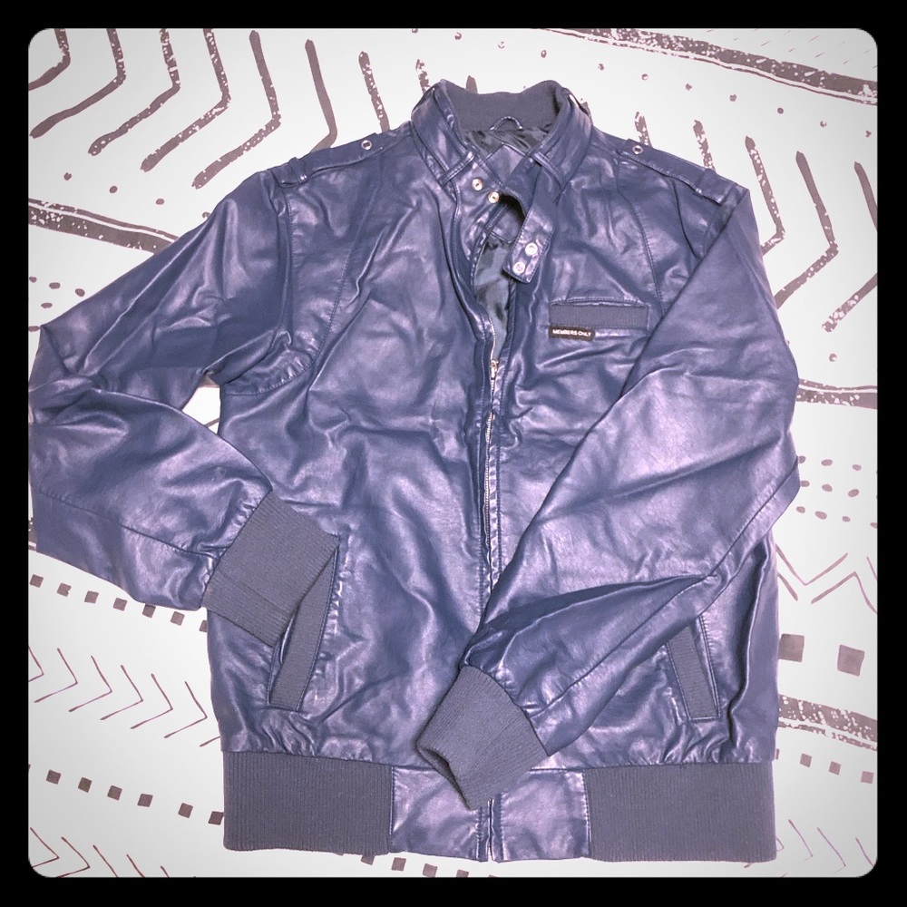 Faux Leather Members Only Jacket